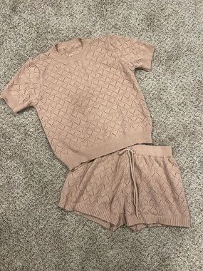 Knit Shorts and T-Shit Set